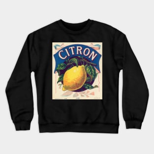 Retro poster - pub - vintage - Lemon - Fruit - Crewneck Sweatshirt